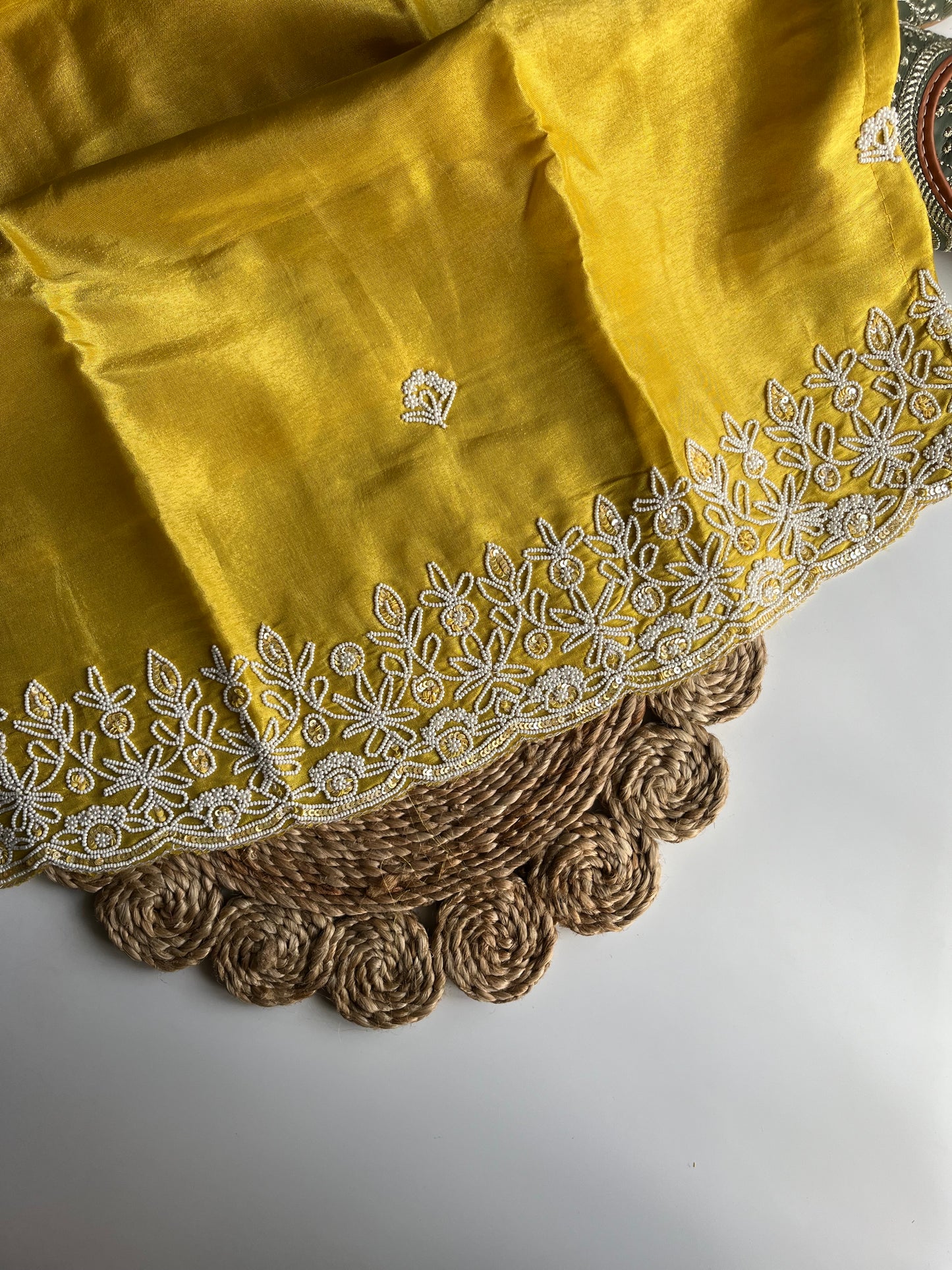 Suryani - Yellow Tissue Silk Kurti Set