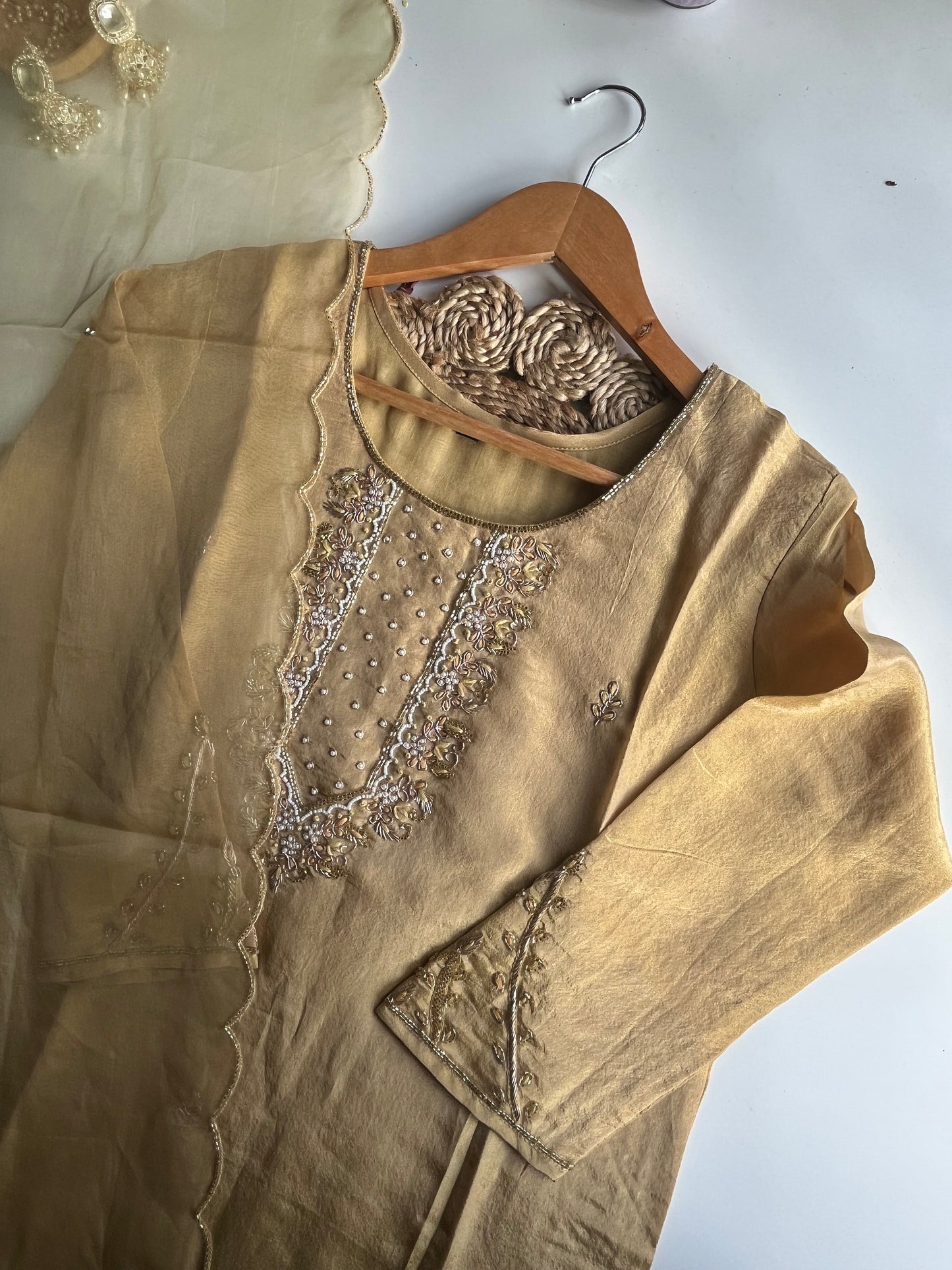 SWARNIKA – YELLOW DOLA SILK KURTI SET