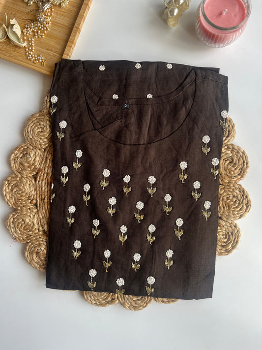 Brown Handwork Kurta - Product Code: DS016